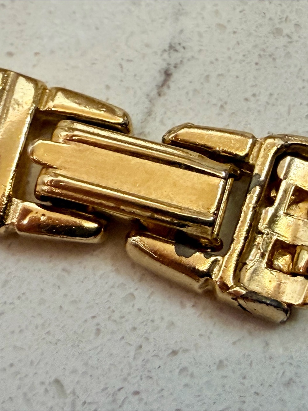 Vtg. 80’s Panther Link Choker Necklace Gold Tone Black Cabachon Rhinestone 18” - Picture 6 of 10